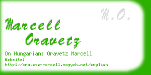 marcell oravetz business card